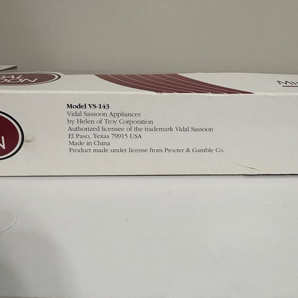 Vidal Sassoon Professional Mini Curling Iron 1/2” Mini Model VS143 New In Box - Picture 4 of 5